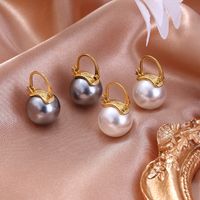 Lady Round Imitation Pearl Women's Earrings 1 Pair main image 1