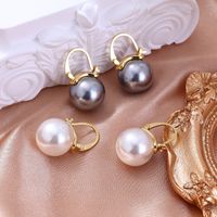 Lady Round Imitation Pearl Women's Earrings 1 Pair main image 4