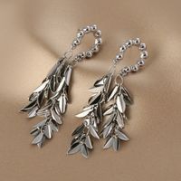 1 Pair Simple Style Leaves Patchwork Alloy Drop Earrings main image 5