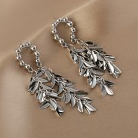 1 Pair Simple Style Leaves Patchwork Alloy Drop Earrings main image 3
