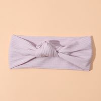 Classic Style Solid Color Polyester Rib Pom Poms Bowknot Hair Band sku image 33