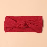 Classic Style Solid Color Polyester Rib Pom Poms Bowknot Hair Band sku image 22