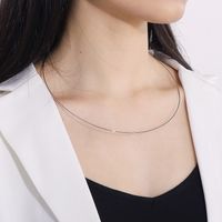 Commute Solid Color Titanium Steel Plating Gold Plated Choker main image 7