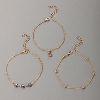 Europe And The United States Popular Alloy Chain Eye Shell 3 Set Of Anklet Bracelet Nhgy150276 main image 3
