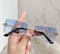 Retro Square Ac Square Frameless Women's Sunglasses sku image 4