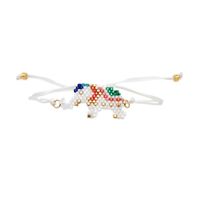 Simple Jewelry Friendship Rope Elephant Miyuki Rice Beads Hand-woven Small Bracelet Female sku image 2