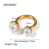 Commute U Shape Stainless Steel Plating 18k Gold Plated Open Rings sku image 1