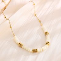 Stainless Steel 18K Gold Plated Luxurious Plating Round Necklace sku image 1