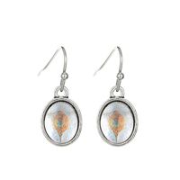1 Pair Vintage Style Heart Shape Inlay Alloy Turquoise Silver Plated Drop Earrings sku image 7