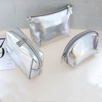 Women's Small All Seasons Pu Leather Solid Color Basic Square Shell Zipper Cosmetic Bag main image 4
