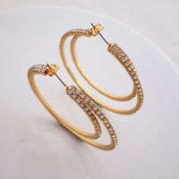 1 Pair Luxurious Solid Color Inlay Alloy Rhinestones Earrings main image 1