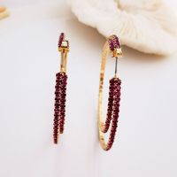 1 Pair Luxurious Solid Color Inlay Alloy Rhinestones Earrings main image 5