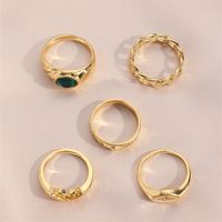 Commute Solid Color Alloy Inlay Rhinestones Women's Open Rings main image 3
