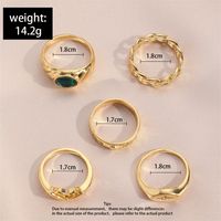 Commute Solid Color Alloy Inlay Rhinestones Women's Open Rings main image 2
