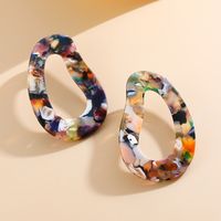 1 Pair Handmade Color Block Printing Arylic Earrings main image 1