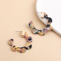 1 Pair Handmade Color Block Printing Arylic Earrings main image 2