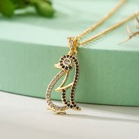Simple Style Animal Copper 18k Gold Plated Zircon Pendant Necklace In Bulk sku image 3