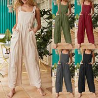 Women's Daily Casual Solid Color Full Length Washed Jumpsuits main image 1