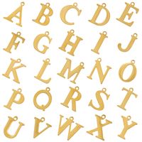 1 Piece Stainless Steel 18K Gold Plated Letter main image 2