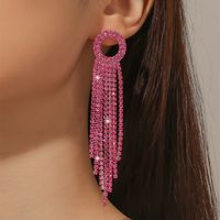 Glam Tassel Alloy Inlay Rhinestones Women's Drop Earrings sku image 9