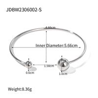 Simple Style Ball Stainless Steel Plating 18k Gold Plated Bangle sku image 1
