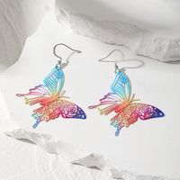 1 Pair Simple Style Leaves Hollow Out Alloy Iron Drop Earrings sku image 6