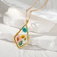 Einfacher Stil Blume Harz Großhandel Halskette Mit Anhänger main image 3