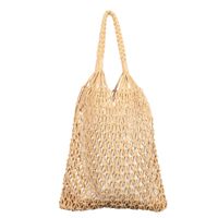 Women's Basic Solid Color Cotton Rope Shopping Bags main image 6