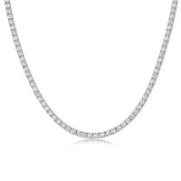 Elegant Lady Geometric Sterling Silver Moissanite Necklace In Bulk main image 3