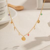 Ig Style Casual Round Stainless Steel Plating 18k Gold Plated Necklace main image 3
