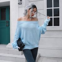 Women's Sweater Long Sleeve Sweaters & Cardigans Sexy Solid Color main image 5