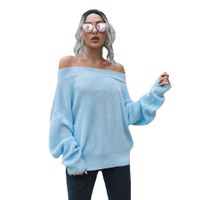 Women's Sweater Long Sleeve Sweaters & Cardigans Sexy Solid Color main image 4