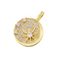 Luxurious Cool Style Cross Copper Inlay Zircon 18k Gold Plated Charms sku image 9