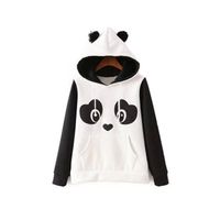 Women's Leather Jacket Long Sleeve Hoodies & Sweatshirts Printing Cute Panda main image 4