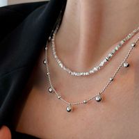 Elegant Einfacher Stil Quadrat Birne Sterling Silber Überzug Frau Armbänder Halskette main image 1