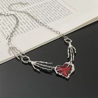 Hip-hop Retro Heart Shape Alloy Wholesale Pendant Necklace main image 4