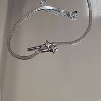 Ig Style Star Titanium Steel Inlay Zircon Necklace sku image 3