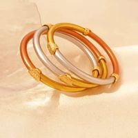 Wholesale Jewelry Simple Style Round Silica Gel Buddhist Bangle main image 5