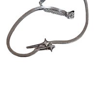 Ig Style Star Titanium Steel Inlay Zircon Necklace main image 3