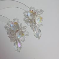 1 Paire Style Ig Sucré Fleur Perlé Boucles D'oreilles sku image 3