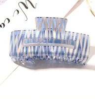Casual Simple Style Marble Square Stripe Acetic Acid Sheets Hollow Out Hair Claws sku image 7