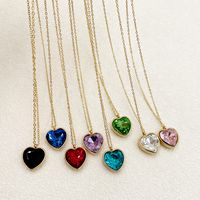 304 Stainless Steel 14K Gold Plated Vintage Style Luxurious Plating Inlay Heart Shape Zircon main image 1