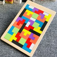 Puzzles Toddler(3-6years) Color Block Wood Toys main image 2