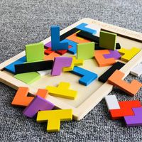 Puzzles Toddler(3-6years) Color Block Wood Toys main image 4