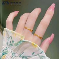 Simple Style Round Brass Plating Rings main image 5