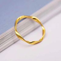 Simple Style Round Brass Plating Rings main image 4