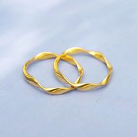 Simple Style Round Brass Plating Rings main image 3
