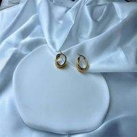 1 Pair Modern Style C Shape Plating Stainless Steel Earrings sku image 5