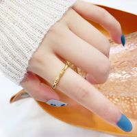 Simple Style Bow Knot Brass Plating Gold Plated Open Rings sku image 2