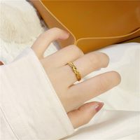 Simple Style Bow Knot Brass Plating Gold Plated Open Rings sku image 9